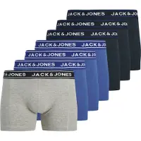Jack & Jones Boxershorts 'JACDanny' nattblå / royalblå / gråmelerad / vit