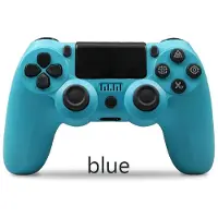 VAORLO för PS4 trådlös handkontroll PS4-kontroller Gamepad-kontroll med dubbla vibrationer och triggerknappar med 3,5 mm uttag blå