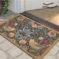 Warmth Home Vintage Fågel Blommig Välkommen Mönster Dörrmatta Halkfri Matta För Ytterdörr Entré Heminredning Naturälskare Användning 50X80CM