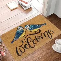 Warmth Home Vintage Fågel Blommig Välkommen Mönster Dörrmatta Halkfri Matta För Ytterdörr Entré Heminredning Naturälskare Användning 50X80CM