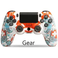 VAORLO för PS4 trådlös handkontroll PS4-kontroller Gamepad-kontroll med dubbla vibrationer och triggerknappar med 3,5 mm uttag