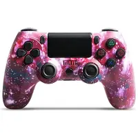 VAORLO för PS4 trådlös handkontroll PS4-kontroller Gamepad-kontroll med dubbla vibrationer och triggerknappar med 3,5 mm uttag