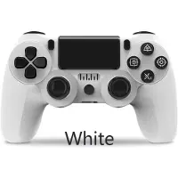 VAORLO för PS4 trådlös handkontroll PS4-kontroller Gamepad-kontroll med dubbla vibrationer och triggerknappar med 3,5 mm uttag svart