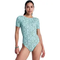 Roxy Sun Babe Ss Onesie Lycra oil green wildside psley Storlek S