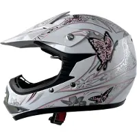 MCU-Sport Barn Crosser-hjälm Pink Butterfly stl. L