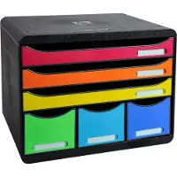 Exacompta Lådskåp Harlekin Storebox Maxi med 6 lådor