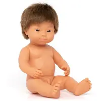 Miniland Europeisk Pojkbebis-docka Med Downs Syndrom 38 Cm