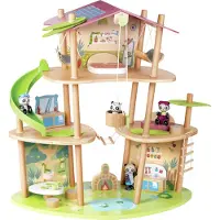 Hape Pandabjörnarnas Bambuhus-figur