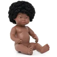 Miniland Afrikansk Babydocka Med Downs Syndrom 38 Cm