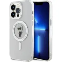 Karl Lagerfeld KLHMP15XHFCKNOT iPhone 15 Pro Max 6.7" transparent IML hardcase Ikonik MagSafe
