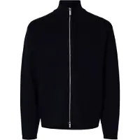 Selected Teller Relaxed Fit Tröja Med Hel Dragkedja