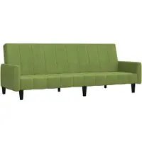 vidaXL Bäddsoffa 2-sits ljusgrön sammet