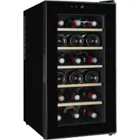 Temptech 18SILENCE, Hybrid-vinkøler, Fritstående, 18 flaske(r), 55 W, F, Sort
