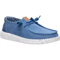 HeyDude Wendy Chambray Textil Dam Ensign Blue Loafers