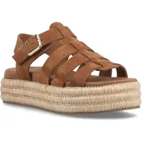 Hush puppies Rosetta Gladiator Lädersandaler för kvinnor i tan