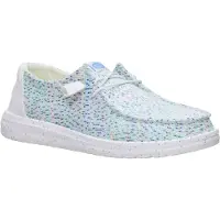 HeyDude Wendy Stretch Polyester Dam Loafers Vit/Multi