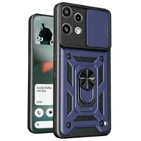 Mtp Products Nothing Phone (3a) Lite Hybrid Skal med Roterande Ring med Kameraskydd - Blå