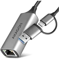 Axagon ADE-TXCA - Nätverksadapter - USB-C 3.2 Gen 1 / USB-A 3.2 Gen 1 - Gigabit Ethernet x 1