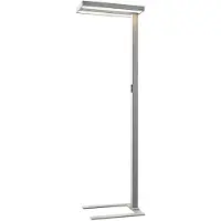 Arcchio Golvlampa , Logan Ultra, dimbara, Metallisk, Arbetsrum / hemkontor, Aluminium, Modern