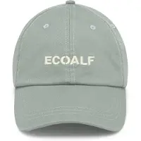 Ecoalf unisex. MCUACCAECOAL0460S26-058 Keps med grön logotyp (OSFA), Casual, Ekologisk bomull, Hållbar