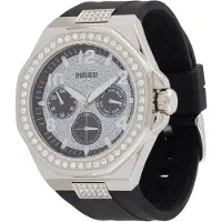 GUESS Analog klocka 'EMPIRE' svart / silver