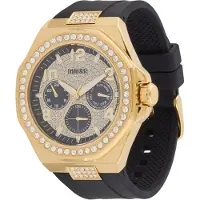 GUESS Analog klocka 'EMPIRE' guld / svart