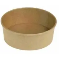 Multi Skål för sallad Catersource rund 1300 ml Ø185x70 mm brun kraft med PE, 50 st