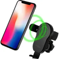 FIXED Matic - Trådlös laddningshållare för bil - automatisk + internt batteri - 30 mAh - 15 Watt - 1.1 A - QC 3.0 - svart