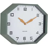 Karlsson väggklocka Modern Factory Octagon jungle green KA6067GR
