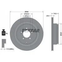Textar Bromsskiva 92175503 bak, ventilerad, 1 Stycke