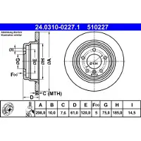 Ate Bromsskiva PowerDisc 24.0310-0227.1, 1 Stycke