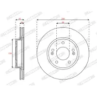 FERODO Bromsskiva DDF3056C, 2 Stycke