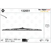 SWF Torkarblad Truck 132651, 650mm, Front, 2 Stycke