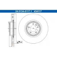Ate Bromsskiva 24.0134-0117.1, 1 Stycke