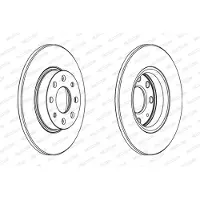 FERODO Bromsskivor DDF1784C fram, full, 2 Stycke
