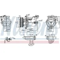 Nissens Kompressor för luftkonditionering 890042