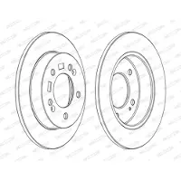 FERODO Bromsskivor DDF1874C bak, full, 2 Stycke