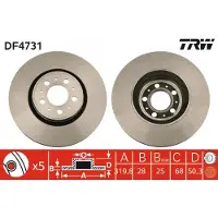 TRW Bromsskiva DF4731 TRW