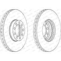 FERODO Bromsskiva FCR329A, 1 Stycke