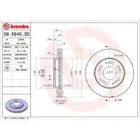 Brembo Bromsskiva 09.5640.30, fram, ventilerad , 1 Stycke