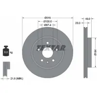 Textar Bromsskiva 92187303 bak, ventilerad, 1 Stycke