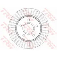 TRW Bromsskiva DF6253S fram, ventilerad, 1 Stycke