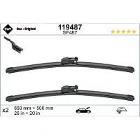 SWF Torkarblad Visioflex 119487, 650/500mm, Front, 2 Stycke