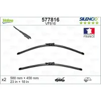 Valeo 580/450 SLOTINU komplett VF816 SILENCIO FLAT