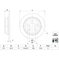 Bosch Bromsskiva 0 986 479 H55, 1 Stycke
