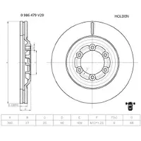 Bosch Bromsskiva 0 986 479 V29, 1 Stycke