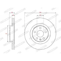 FERODO Bromsskiva DDF3036C, 2 Stycke