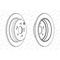 FERODO Bromsskivor DDF1608C bak, full, 2 Stycke