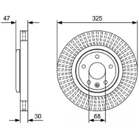 Bosch Bromsskiva 0 986 479 W52, 1 Stycke