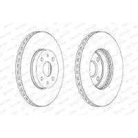 FERODO Bromsskivor DDF1780C fram, ventilerad, 2 Stycke